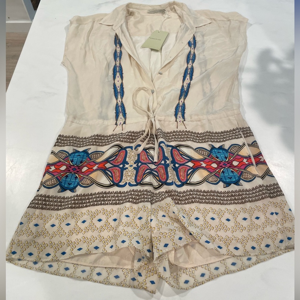 Tangerine NYC Lined Romper - NWT